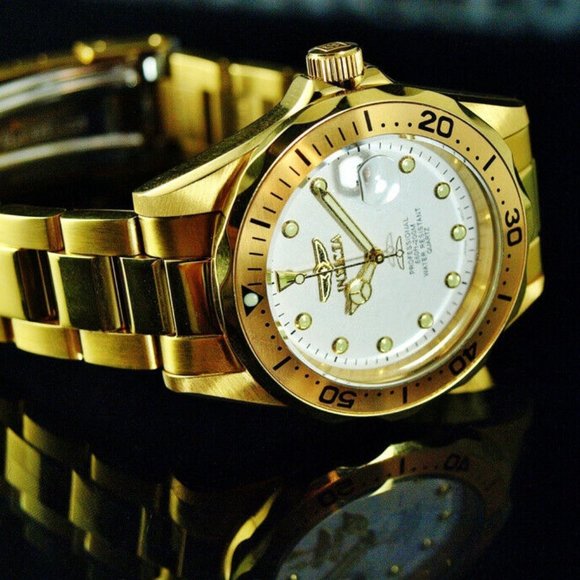 Diver Watch Men´s Professional Yellow 18K Watch